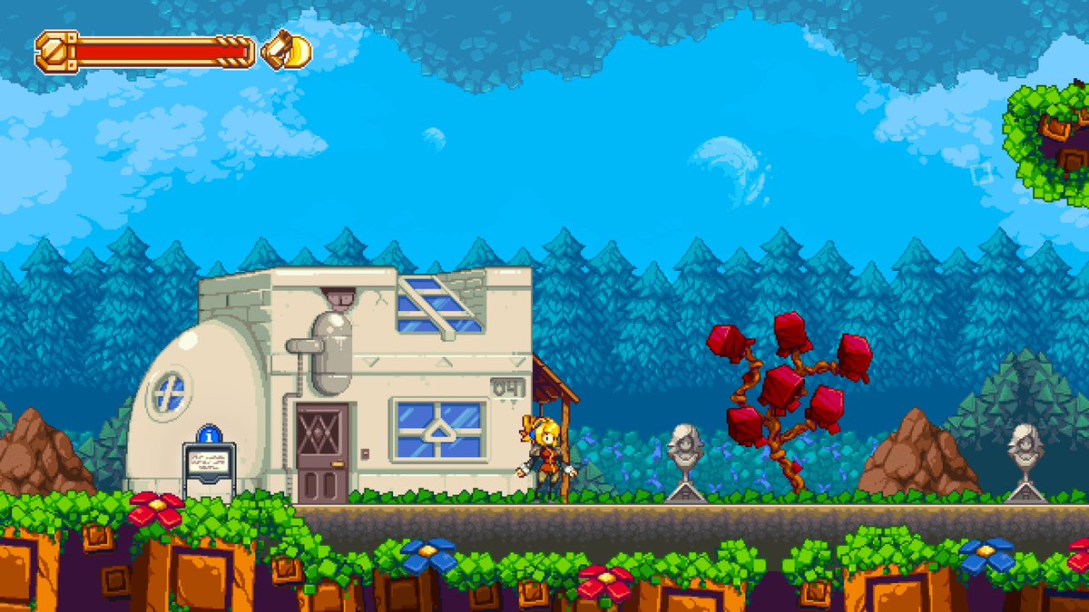 Kutinawa_VGamer's tweet photo. 「Iconoclasts」、かわいいドット絵の世界とは裏腹にストーリーがクソ重くてビビっている
パズル要素とアクション要素はちょうどいい難易度
ボス戦が工夫を凝らしたシステムになっていて面白い
翻訳の質は非常に良い https://t.co/ileUJBLlGL