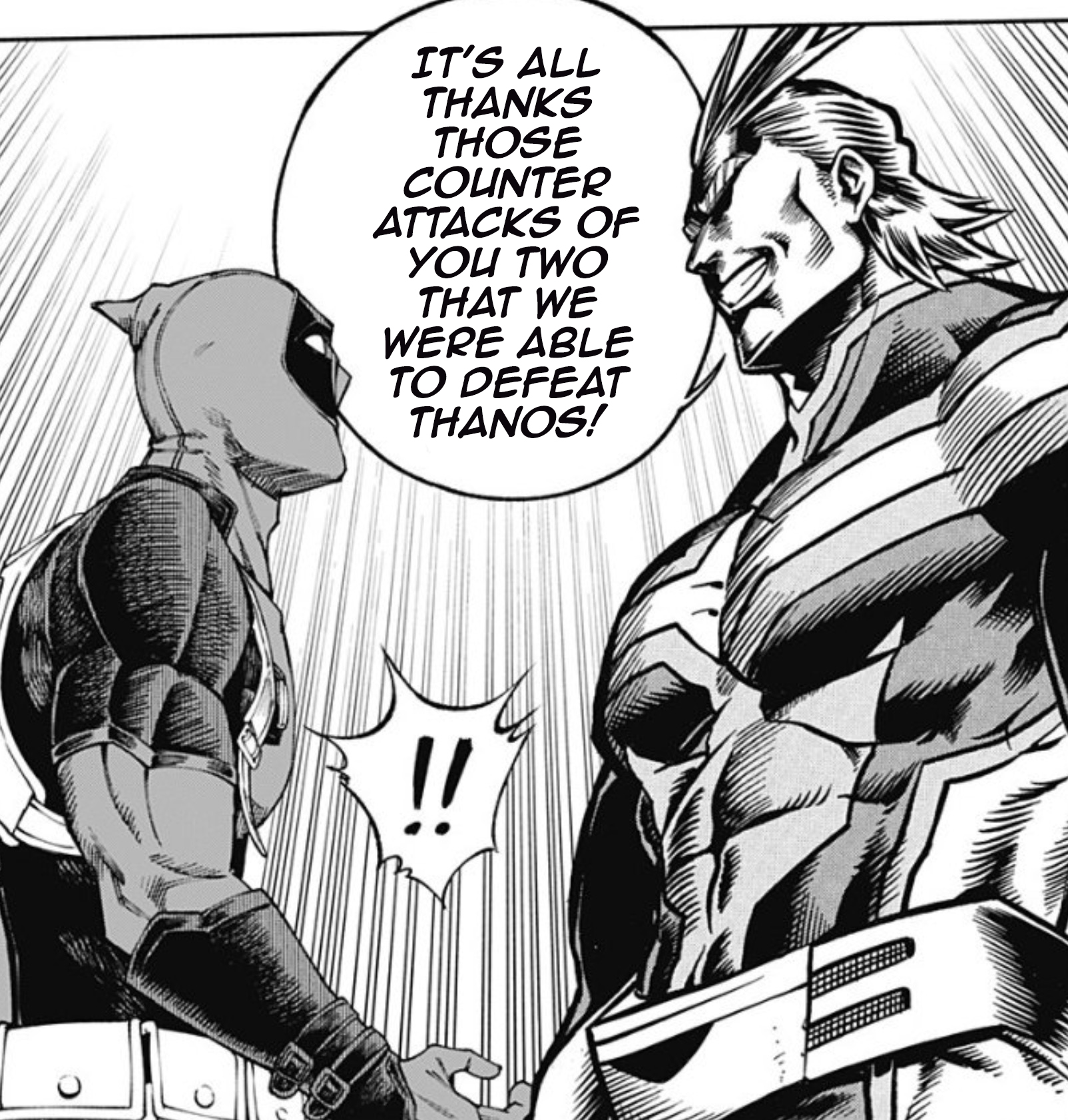 オードリーaudrey It Is Absolutely Surreal To See All Might And Deadpool In The Same Manga Panels Together Lol Here Are Some Quick Translations I Did From The Latest Chapter Of