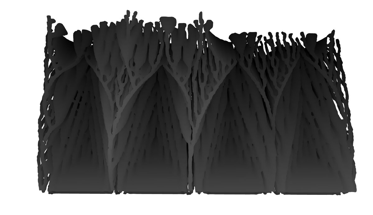 18/ The volumetric/voxel tools used for some entries in above showreel were originally written in 2008, whilst working on my first 3D print, a   #ReactionDiffusion   #generative typographic sculpture for a special issue/interview in Print Magazine. More pics:  https://flickr.com/photos/to...