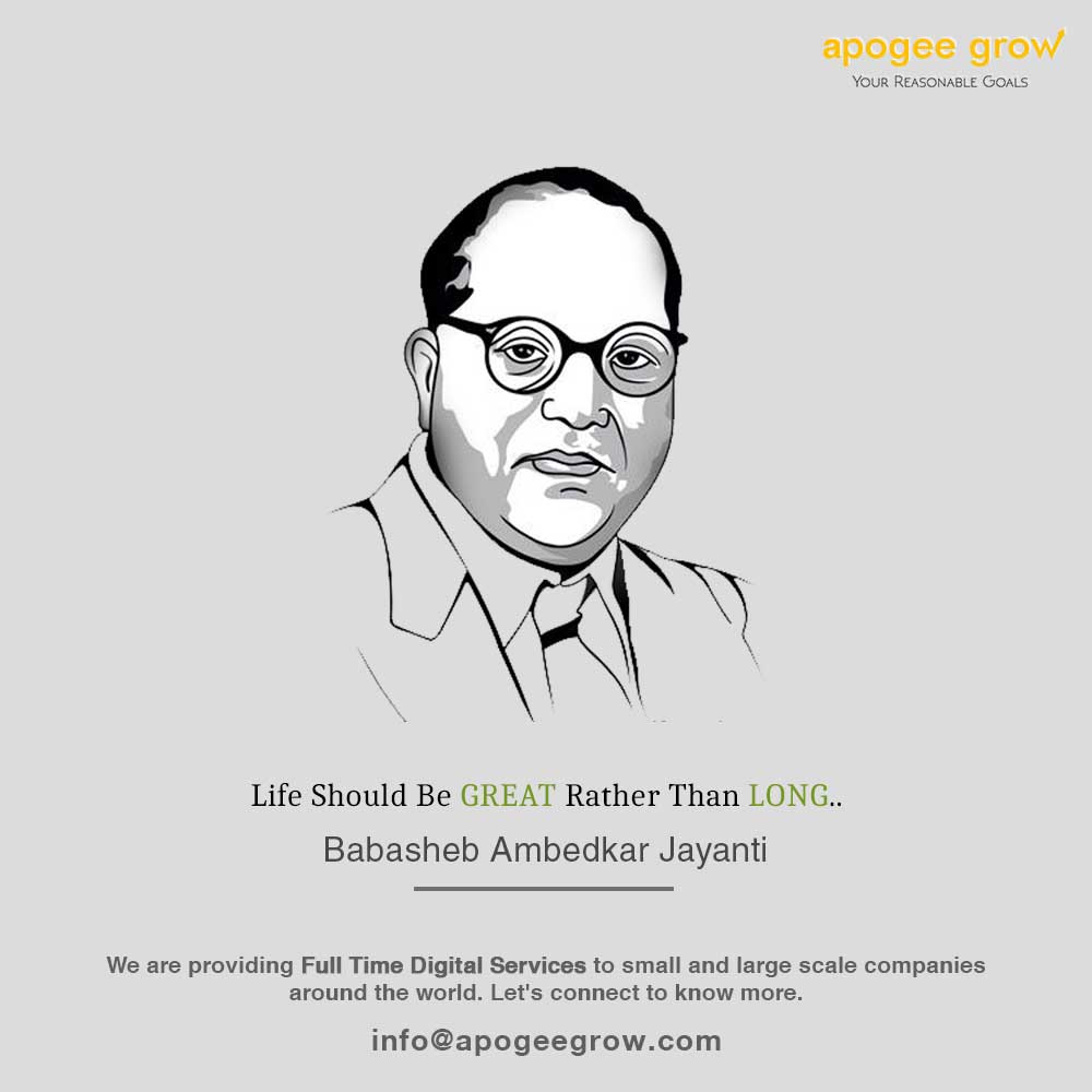 apogee_grow's tweet photo. Baba Saheb was a supporter of social justice harmony, eradication of social ills, and constitutional sovereignty. His ideology and ideals remain to be always followed -

#AmbedkarJayanti2021 #babasaheb
#internetmarketing #digitalmarketingcompany #apogeegrow #apogeegrowdigital https://t.co/nnJMzQLash