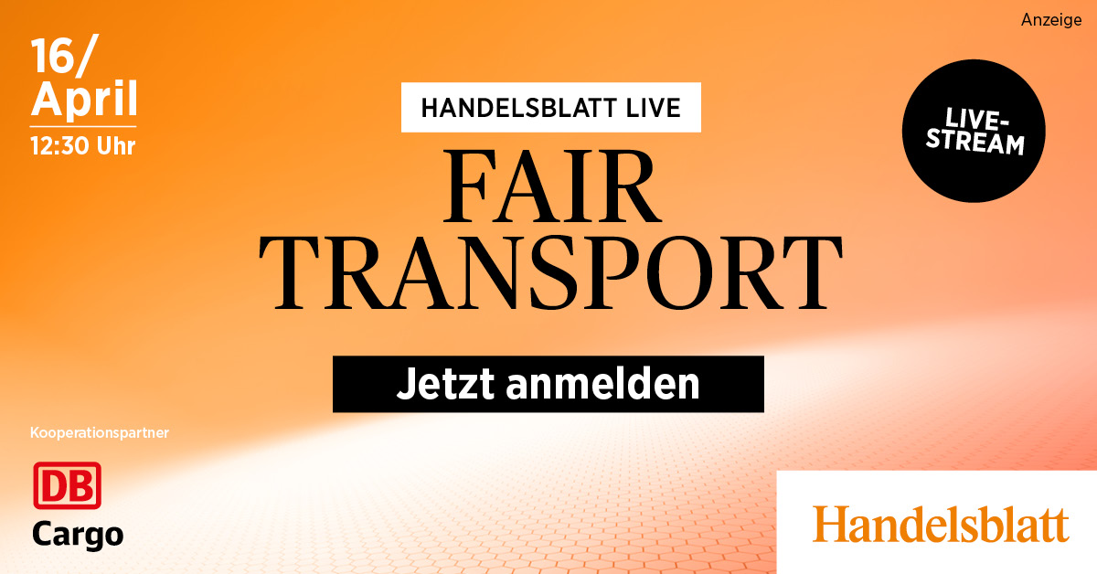 Wie können #CO2-Emissionen im #Güterverkehr reduziert werden? 

Darüber diskutiert @kirstenludowig  (#Handelsblatt) mit Sigrid Nikutta (@DBCargo), <a href="/Ilse/">Ilse</a> Henne, @AndiScheuer, Tim Scharwath (<a href="/DeutschePostDHL/">Deutsche Post und DHL News</a>) und @MoritzPetersen: handelsblatt.com/fair-transport  #hbfairtransport