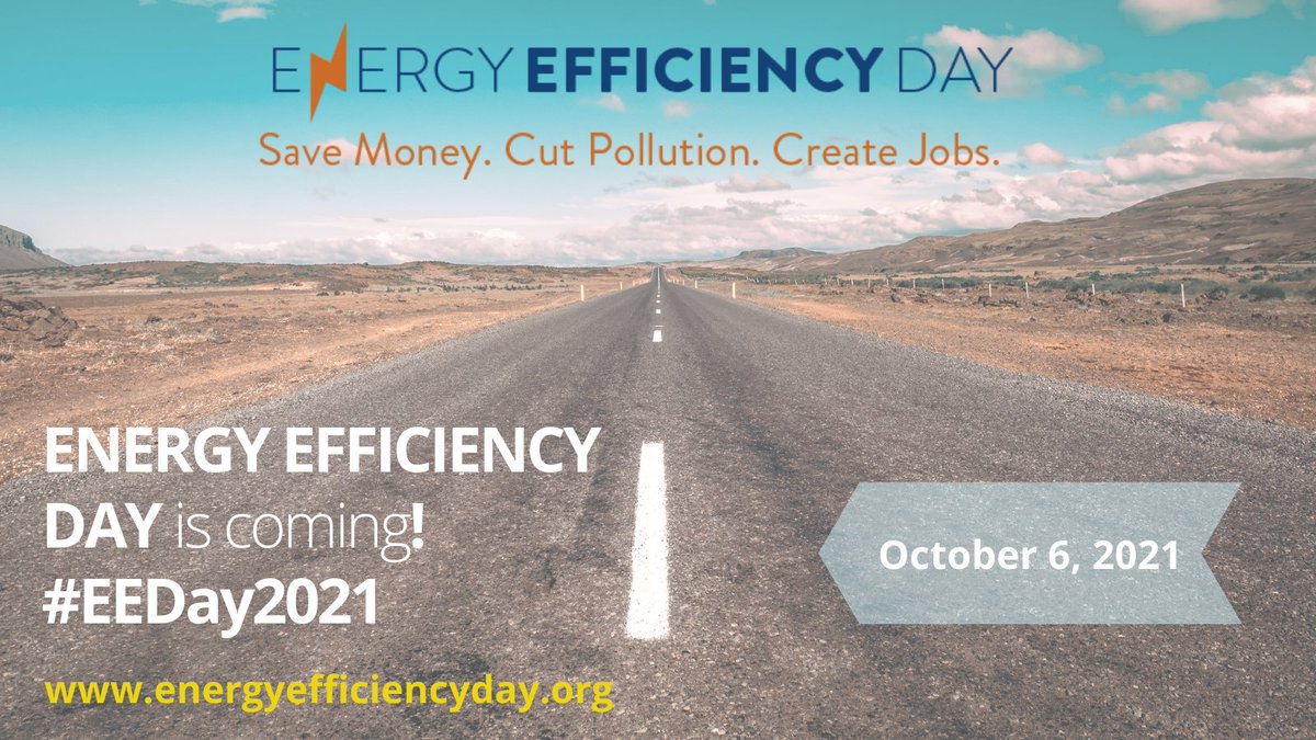 Mark your calendars.

⚡October 6th is Energy Efficiency Day 2021!⚡

The goals are simple: Save Money. Cut Pollution. Create Jobs. #EEday2021
energyefficiencyday.org