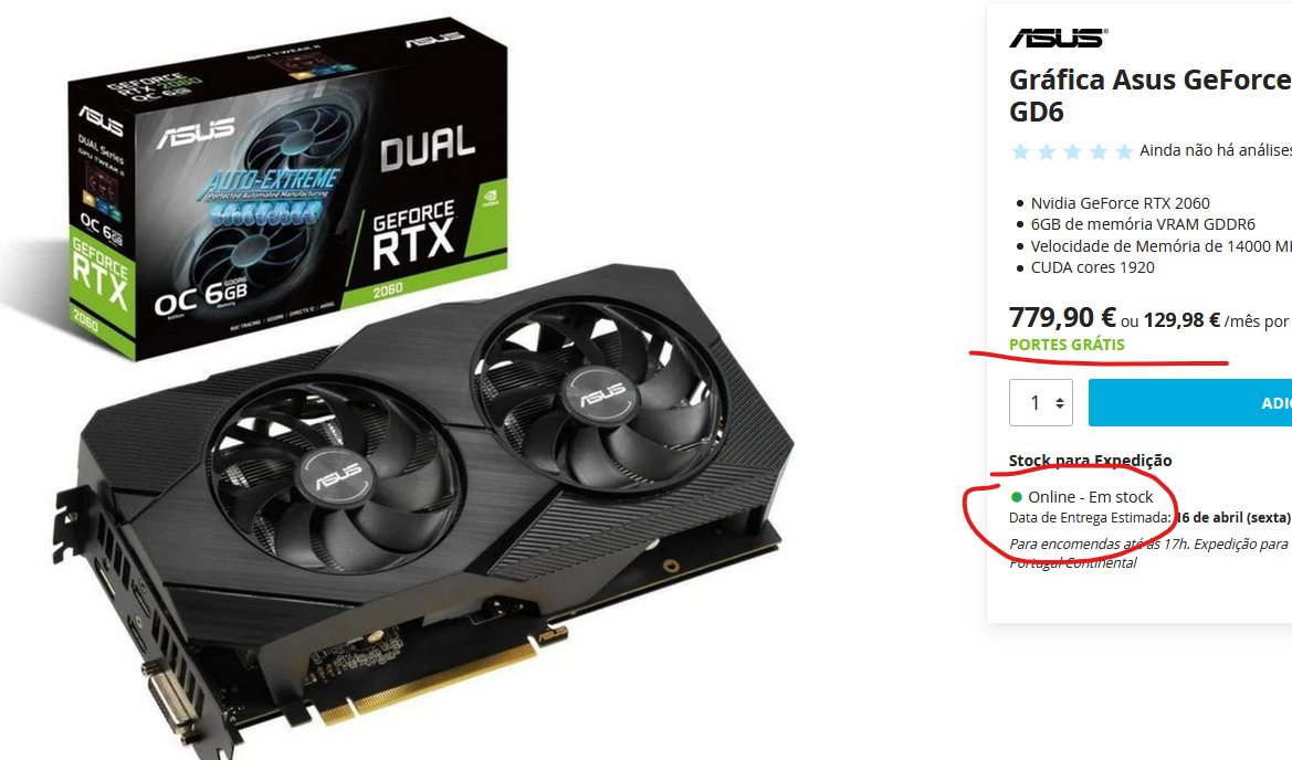 I purchased the @Asus ROG Strix version of this card in April 2019 for 440Euros..Prices now are out of control!