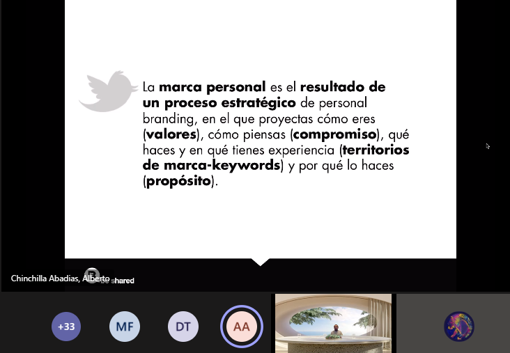 Elissaga's tweet photo. Le damos la bienvenida a nuestro invitado internacional:😉
👉@AchinchillaA (de @beshared_es)
Nos comparte su visión de cómo cuidar la marca personal en tiempos de movilidad reducida, en la Jornada Digital 2021, con estudiantes de Comunicación Social #DigitalUsma en @USMApanama https://t.co/R3vzKjACD6
