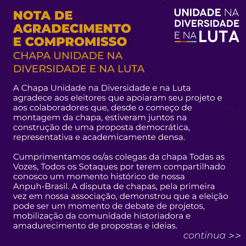 UmaDiversaLuta's tweet photo. NOTA DE AGRADECIMENTO E COMPROMISSO - CHAPA UNIDADE NA DIVERSIDADE E NA LUTA

Confira também no site: https://t.co/E5WwVLJ91t https://t.co/frBmcvRNBb
