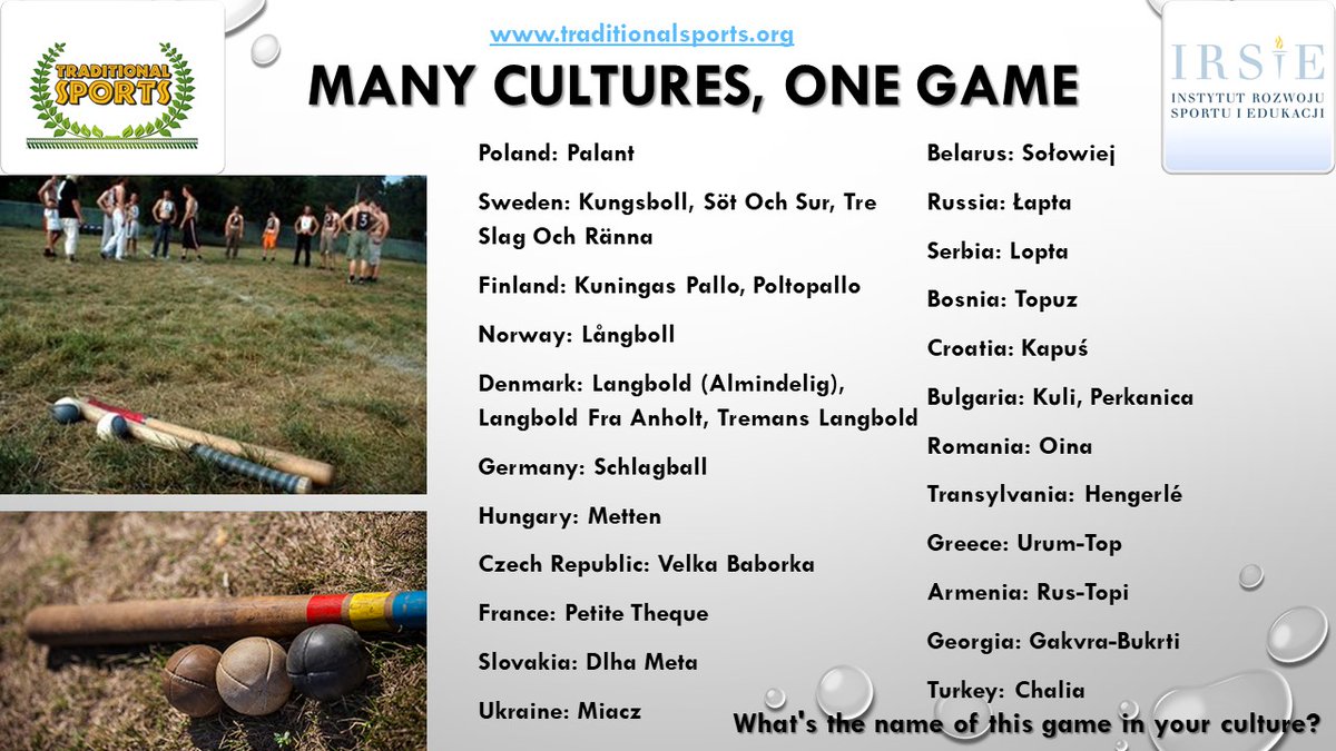sports_tsg's tweet photo. Many traditional sports are similar. The rules are similar or the same, but the sports are named differently.
Please comment if you want to add or complete something
#irsie #traditionalsports #sportytradycyjne #sportstraditionnels #deportestradicionales #sport #tsg #etsga #itsga https://t.co/v46nEViPg1