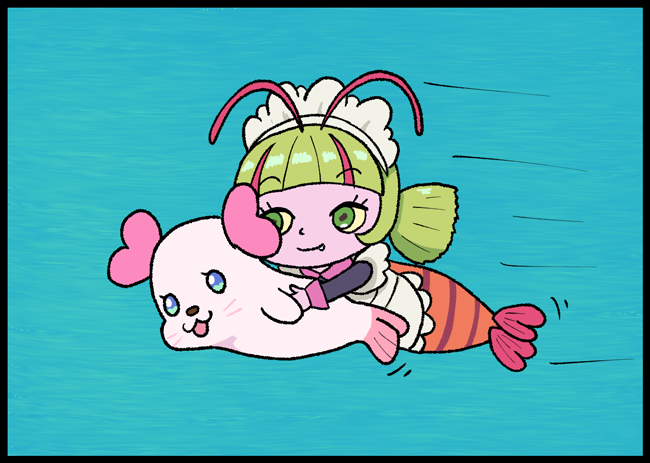 ふたりで泳いだらはやいね 