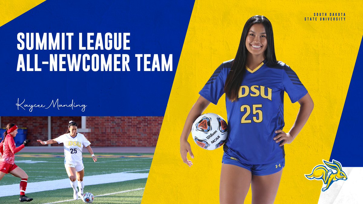 GoJacksSoccer's tweet photo. 𝘼𝙇𝙇-𝙉𝙀𝙒𝘾𝙊𝙈𝙀𝙍 𝙏𝙀𝘼𝙈

She's made quite the splash 🌊 her first year in the Blue and Yellow! Congrats, Kaycee!

#GoJacks #RabbitsFutbol https://t.co/WCqxMVl7q3