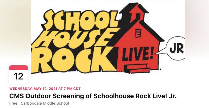 Ces95C's tweet photo. COMING: OUTDOOR SCREENING OF SCHOOL HOUSE ROCK LIVE! JR.
Get ready!
Those CMS choir students are busily preparing for an outdoor screening of this year's musical ~ "School House Rock Live! Jr." @ 7 p.m. May 12.
Link: https://t.co/bDhP8VansG
#CES95Proud
https://t.co/PmioWn2cm9 https://t.co/vyJsxdGMO6