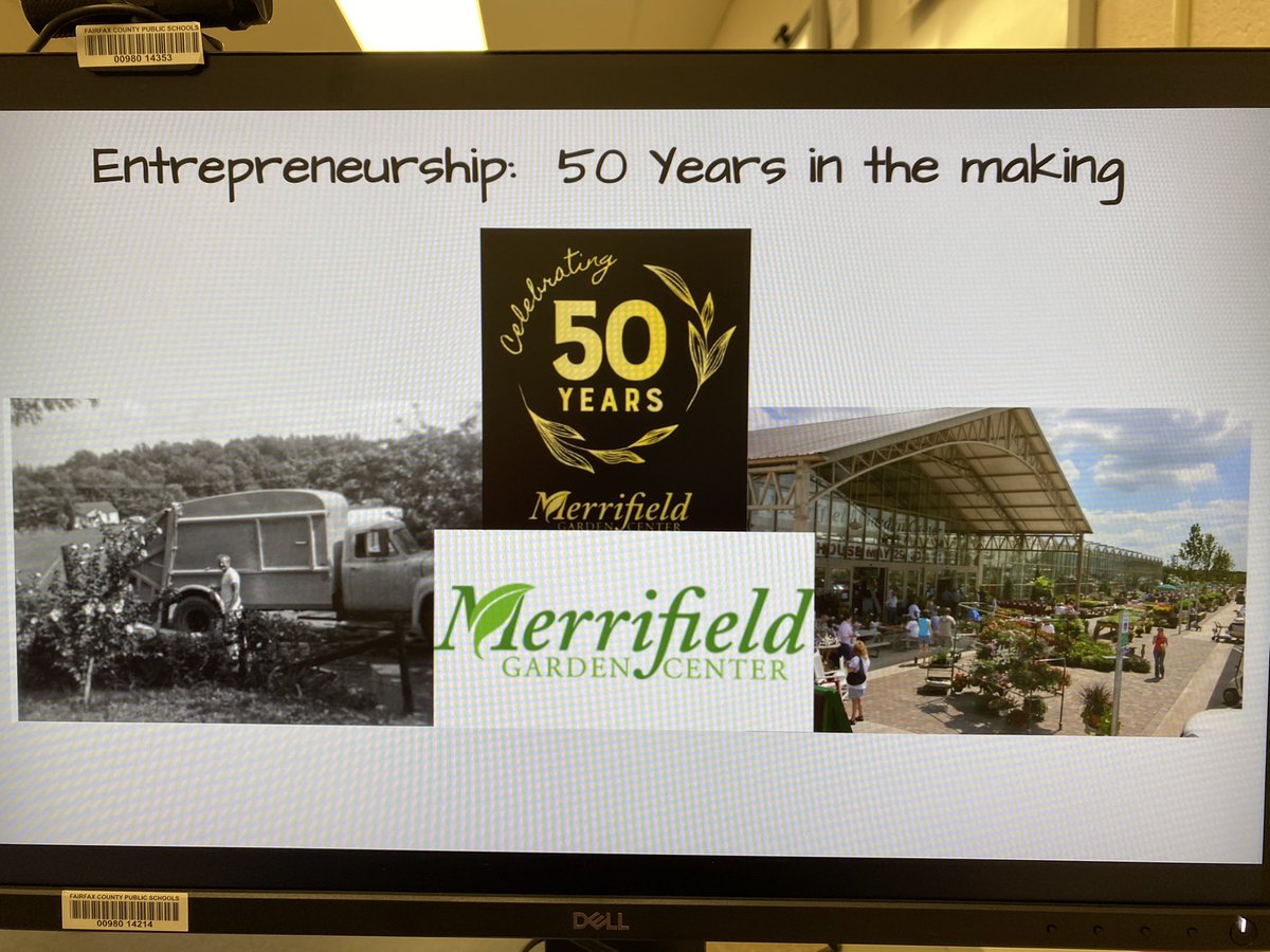 Local Entrepreneur and huge FCPS supporter, <a href="/MerrifieldGC/">Merrifield Garden Center</a> , enhancing our marketing learning. <a href="/Fairfax_Academy/">Fairfax Academy - FCPS</a> @FCPS_CTE <a href="/LenartPrincipal/">PrincipalLenart</a> <a href="/FairfaxSchools/">City of Fairfax Schools</a> <a href="/Virginia_CTE/">Virginia Career and Technical Education</a> Happy 50th Anniversary!