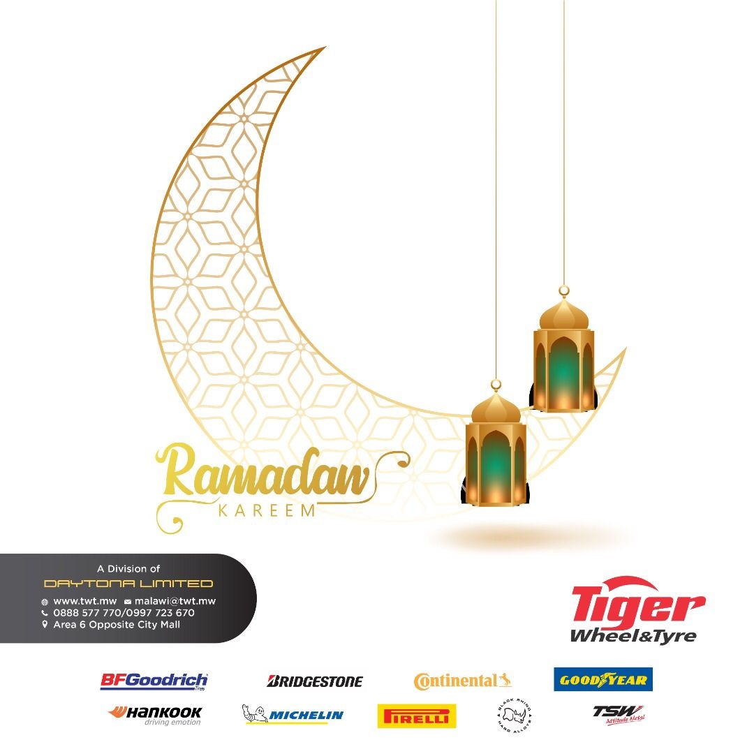TWTMalawi's tweet photo. The Tiger Wheel &amp; Tyre team is wishing all our customers a blessed and happy Ramadan 2021 https://t.co/QTcXGVFguw
