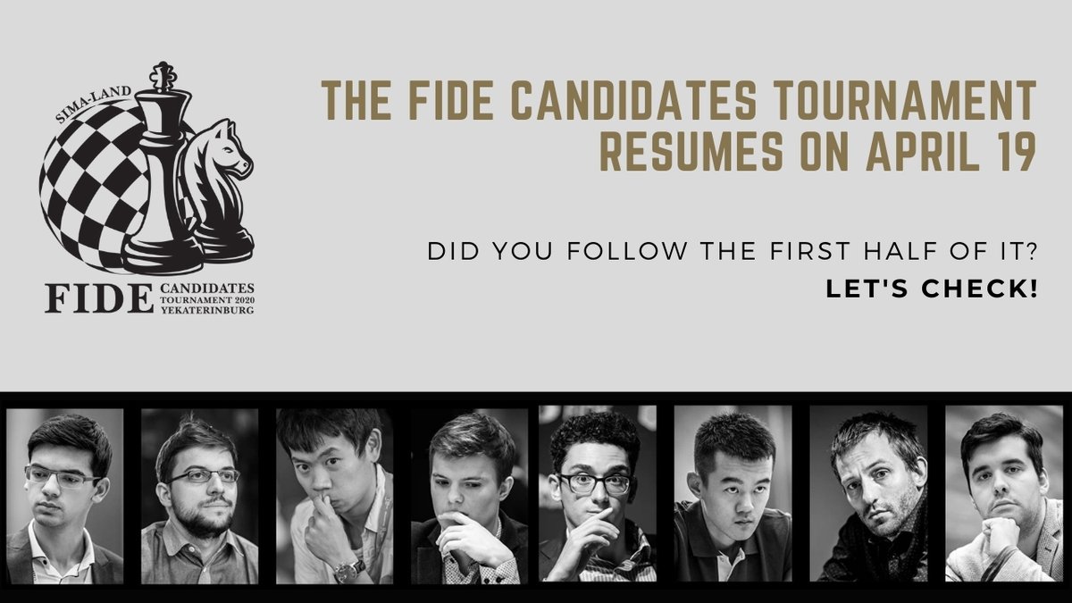 International Chess Federation on X: The FIDE Candidates Tournament  resumes on April 19. Did you follow the first half of it? Let's check!  /thread/ #FIDECandidates  / X