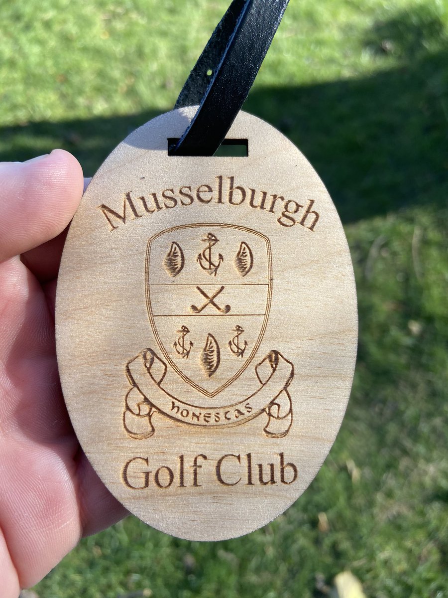 cooney1987's tweet image. Nice touch from @MusselburghGC for winning the championship last season, new bag tag...
