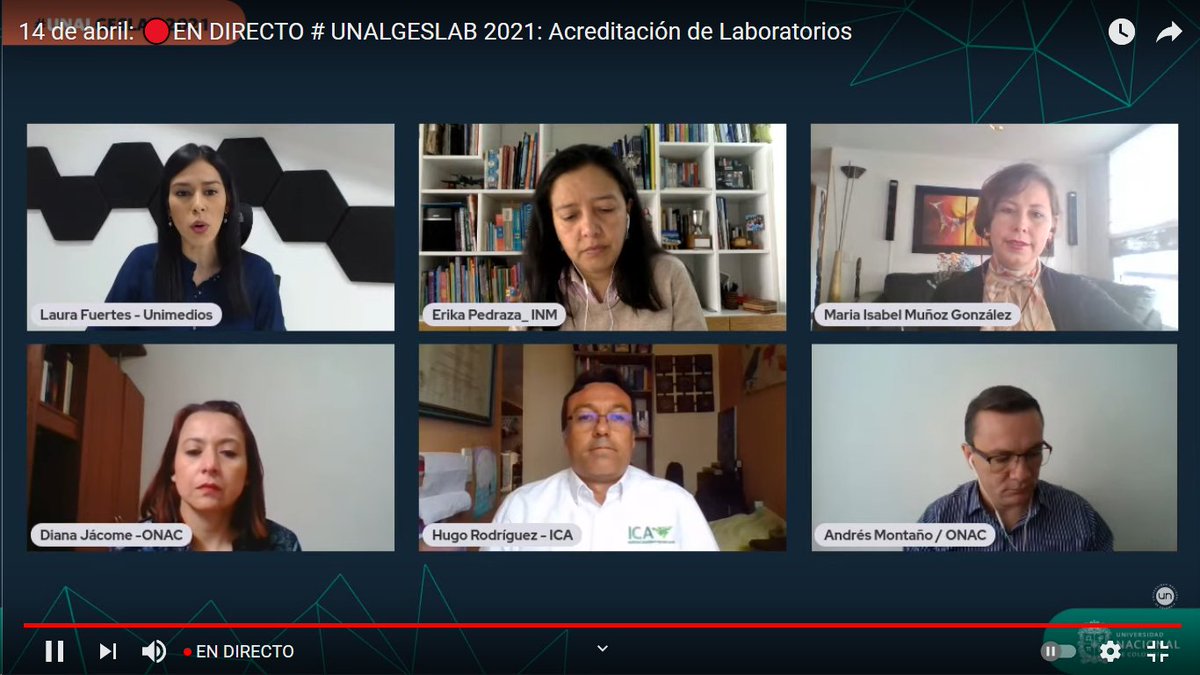 VRIUNAL's tweet photo. Continuamos con el panel «Importancia de la acreditación», moderado por el prof. William Usaquén.

🔴📡EN DIRECTO #UNALGESLAB 2021 @UNALOficial: https://t.co/MiHOsZi2yf

#SomosLaboratorios #SomosUNAL #UNAL https://t.co/68qYGFmmAs