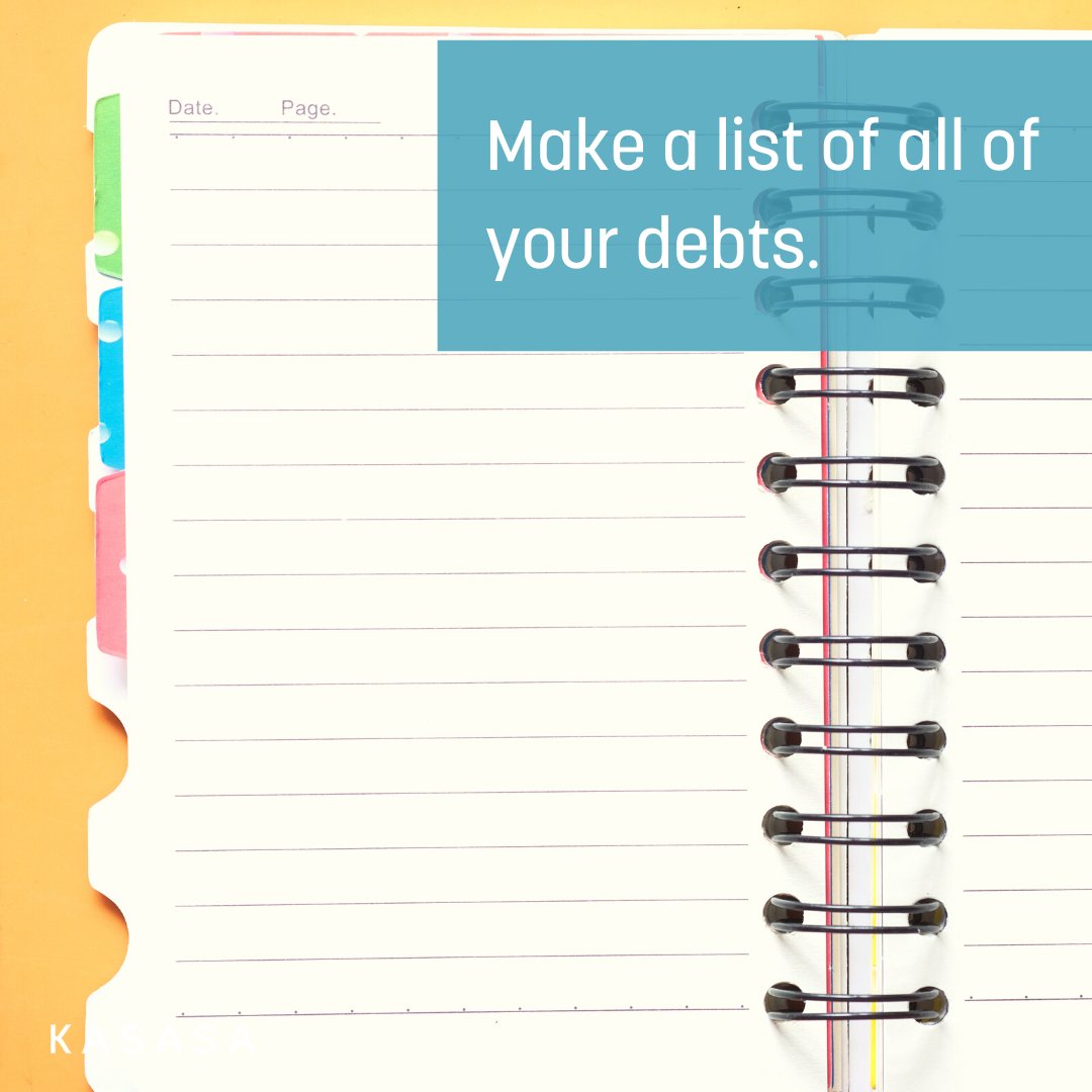 Kasasa's tweet image. Regardless of the types of debt you have, one thing is for sure: you owe someone a sum of money and you need to pay it to avoid consequences in the future (like a low credit score). 

Here are a few tips we recommend trying out as you pay off debt.