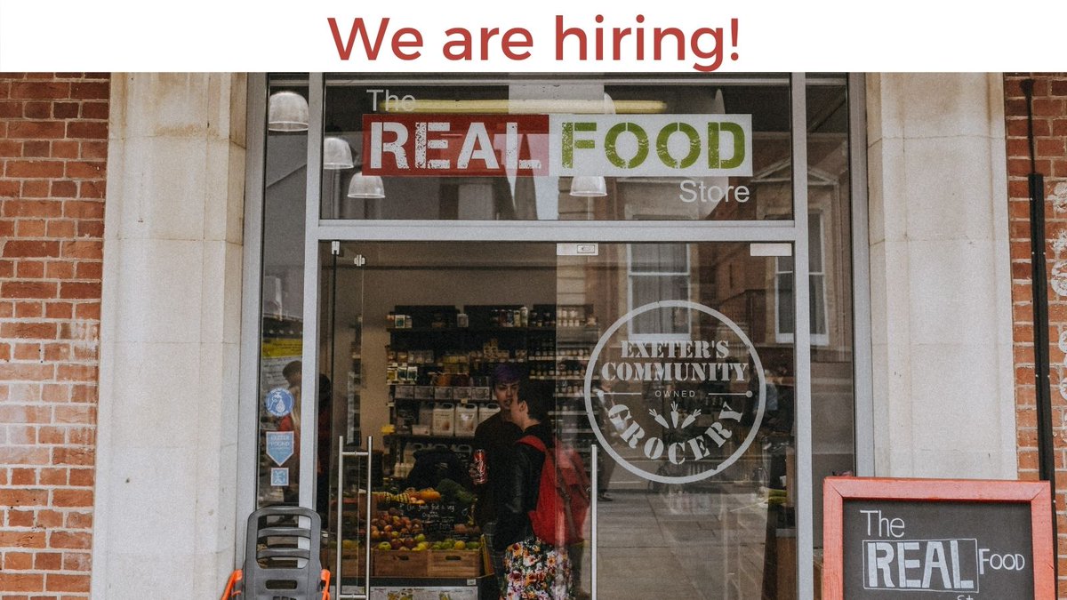 Looking for a role that makes a difference?

Join the Real Food Store team and enjoy:
- a real living wage
- being an equal member of the team from day 1
- liaising with and supporting suppliers
- getting to know our lovely community of customers

👇
bit.ly/3adCDy2