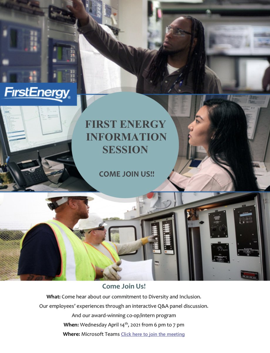 Come hear about their commitment to Diversity and Inclusion and their award-winning co-op/intern program. You will also hear about First Energy’s employees’ experiences through an interactive Q&A panel discussion! Meeting link can be found in the GTSBE link tree!