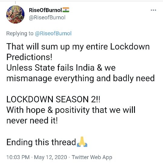 When everyone said Kuch bhi ho jaye ab lockdown jaisa kuch nahi hogaI Predicted not only in 2020 that Lockdown season 2 is in offingBut also Predicted a month back before full lockdown was implemented in Maharashtra & partial lockdown in other cities!!