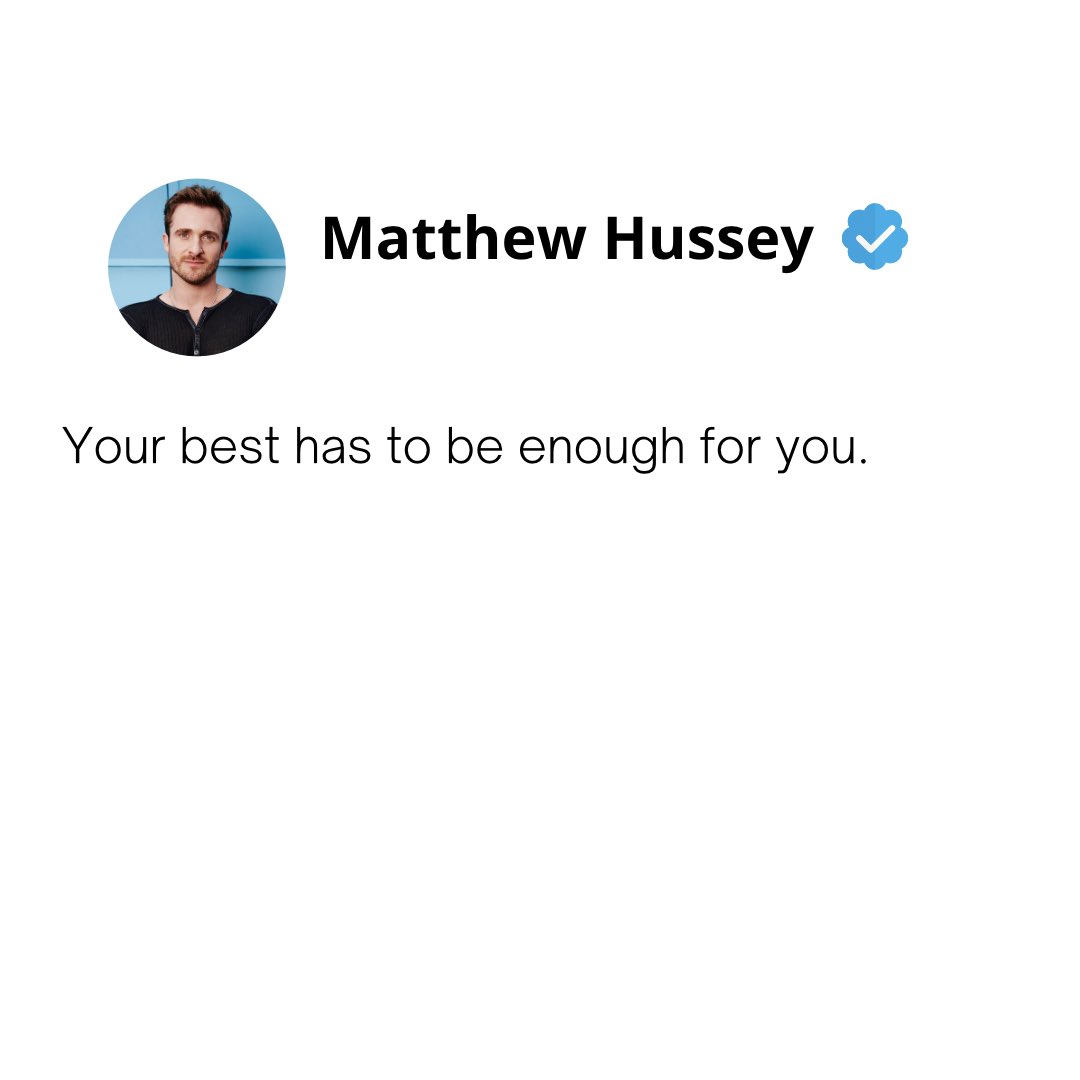 matthewhussey's tweet photo. We worry so much about not being enough in life. Not being enough to hold someone in a relationship, not being enough to keep our boss happy, not being enough for our family and friends demands. We can only do what we can do. https://t.co/3wp2QtNvbG