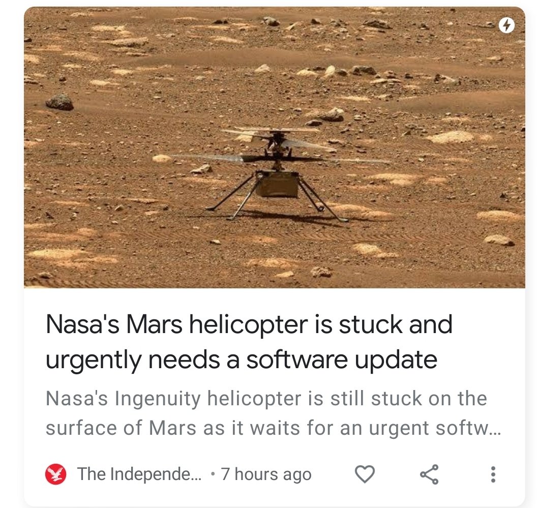 teawhitenosugar's tweet photo. Patch Tuesday or Blue Screen of Death? Maybe the software support licence doesn't extend to users on Mars🤔 https://t.co/atN6ryAHHs