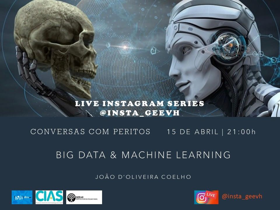 GeevhE's tweet photo. Join us this week!
"Big Data and Machine Learning"  by João Coelho (University of Oxford), 15th April, 9.00 p.m. at @insta_geevh. https://t.co/bF9mvZRMAn