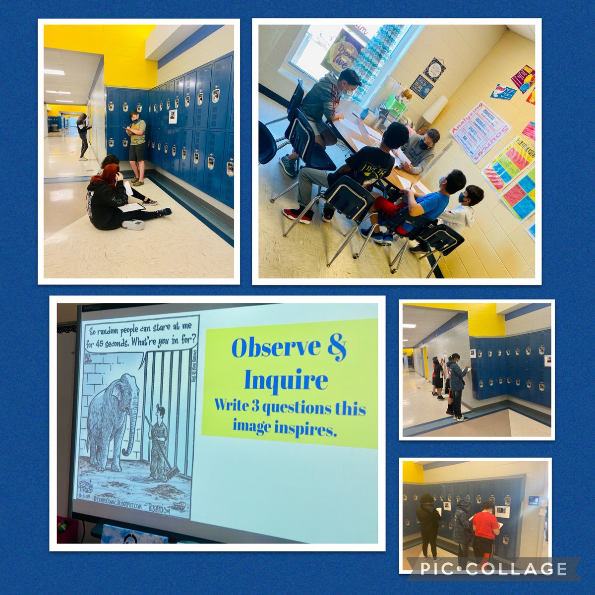 RaedeneAveritt's tweet image. Conducting a #QFT with our kids to get them thinking of zoos and the sides of the issue! Observe, inquire, discuss,  question, research! @flipyrthinking @Verso_Learning taking my learning and applying strategies to ELA! #hcsmsela #nmbmchiefs #6thela #elateacher #middleschool