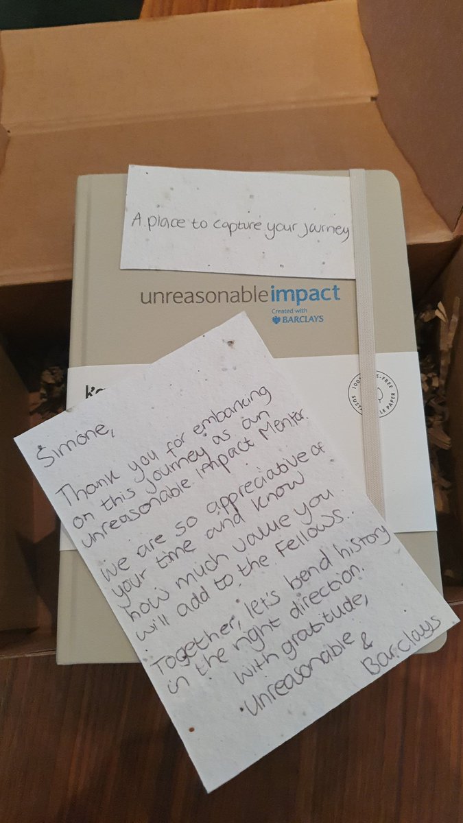 What a brilliant surprise by <a href="/unreasonable/">Unreasonable</a> and <a href="/Barclays/">Barclays Bank</a> ! I did go weak on my knees with handwritten note. 😍💙 thank you!