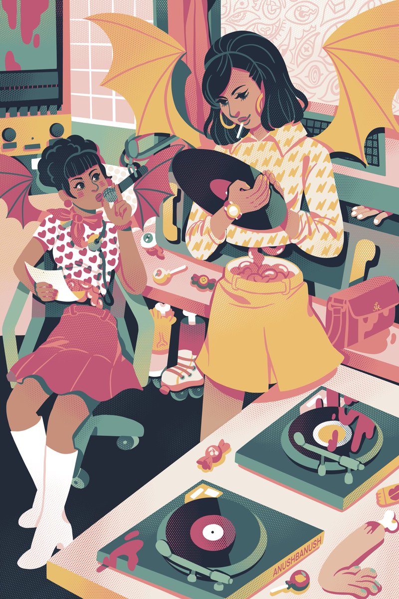 anushnush's tweet photo. Hemlo #PortfolioDay 
I like bright colors and cute thingsss 💕 https://t.co/6huNuS5MFF