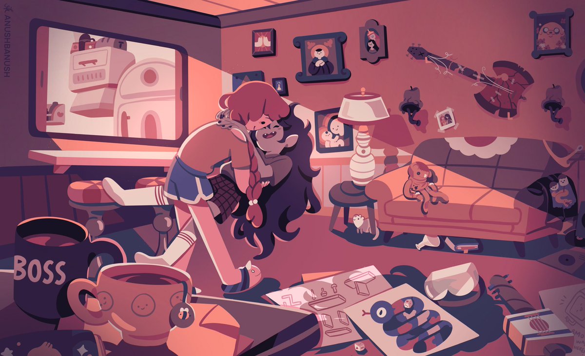 anushnush's tweet photo. Hemlo #PortfolioDay 
I like bright colors and cute thingsss 💕 https://t.co/6huNuS5MFF
