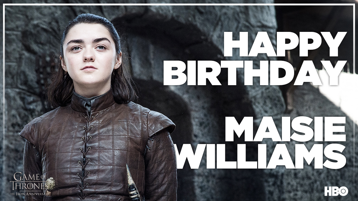 Happy Birthday to who gave us the simply iconic Arya Stark in   