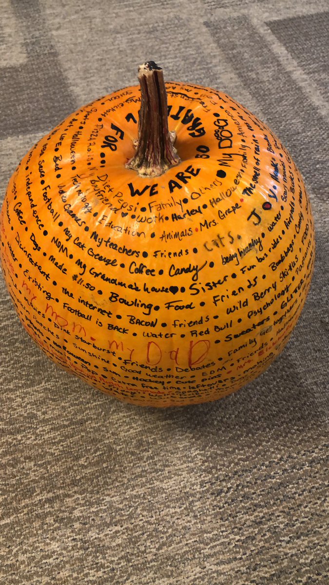 PROOF that gratitude makes us feel more alive. Pumpkin purchased in September 2020. Gratitudes written down each day in the month of October. Pumpkin still alive and kicking on April 14, 2021. #GRATITUDErocks