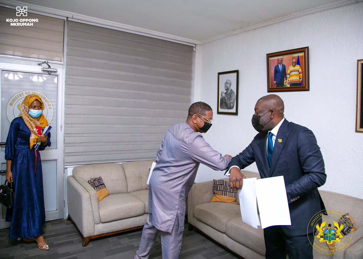 konkrumah's tweet photo. Spent my day today dialoguing with representatives from UNESCO and UNDP on various collaborations aimed at deepening the contribution of the information sector to national development. https://t.co/DZLBMkihlk