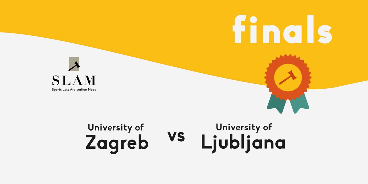 sport_lex's tweet photo. THE SLAM FINALS are set! 👏🙌
University of Zagreb 🇭🇷 vs. University of Ljubljana 🇸🇮 will clash in tomorrow's finals of the 2nd edition of SLAM competition! Congrats and all the best in the finals! 

#slam #finals #sportslaw #moot https://t.co/J24f01ehgX