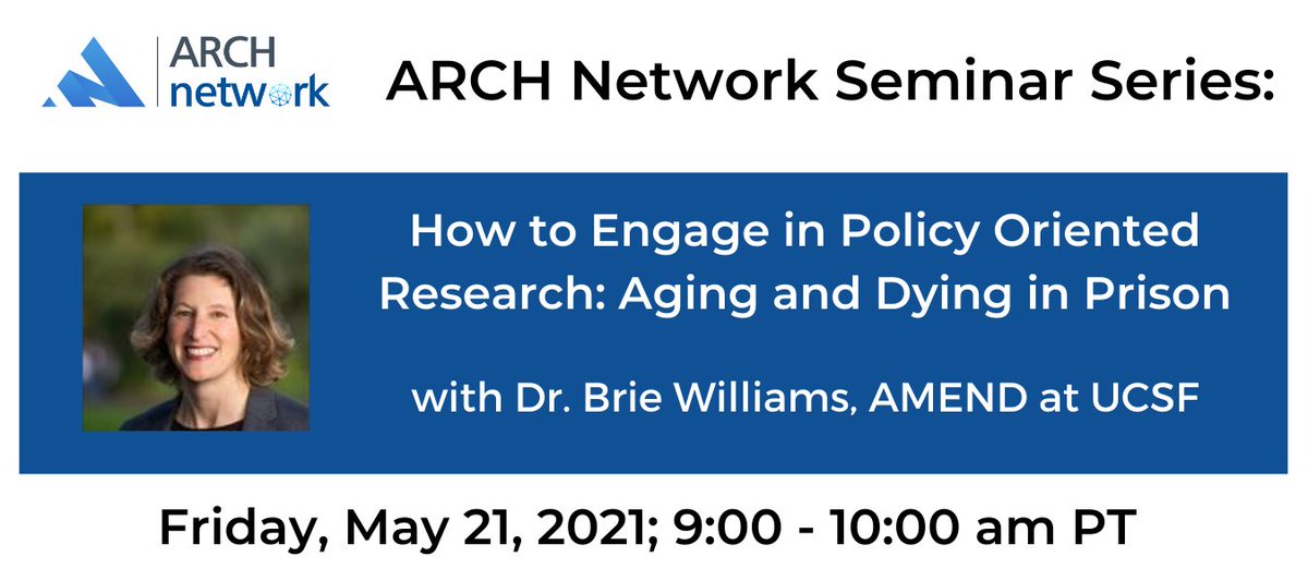 Don’t miss our next <a href="/archnetwork_NIH/">ARCHnetwork</a> Seminar Series Meeting with @briewsf - register today: bit.ly/3tnUYQo