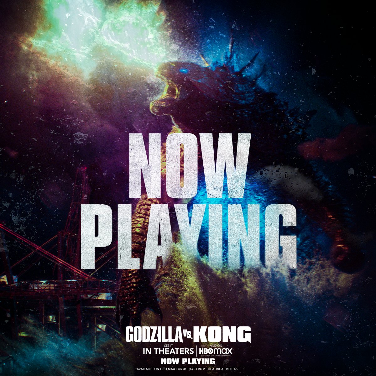 Godzilla x Kong on X: It's a fight to the finish, and no one's bowing  down. 👊 #GodzillaVsKong is now playing in theaters and streaming  exclusively on @HBOMax*. Get tickets:  *Available