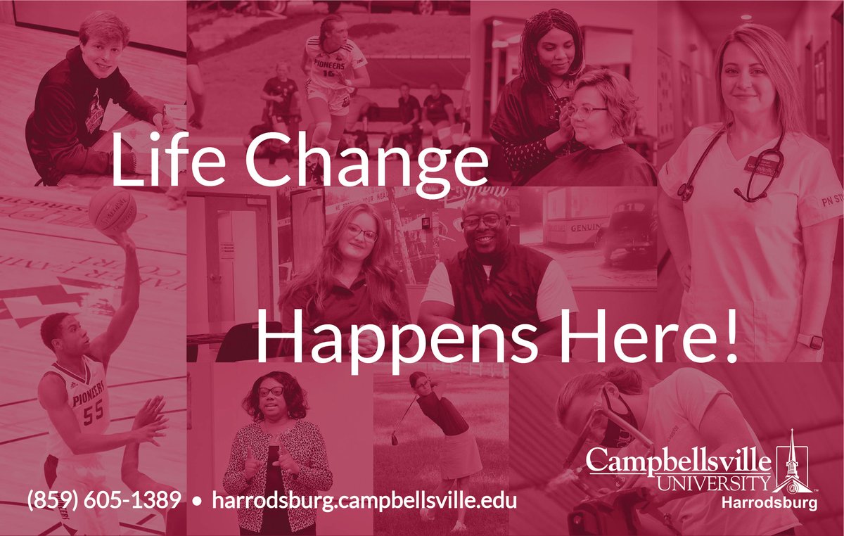 Life change truly does happen here daily! Come see for yourself!

Apply today at harrodsburg.campbellsville.edu