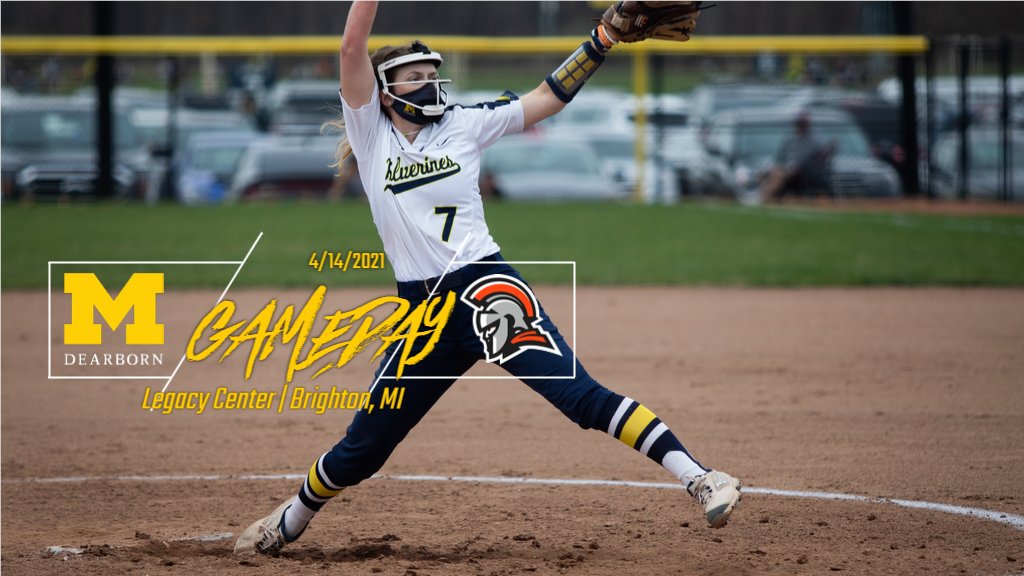 GoUMDearborn's tweet photo. 〽️🥎 GAMEDAY!!

@UMDearbornSB takes on Indiana Tech for an afternoon conference DH

First Pitch: 3:30PM | Brighton, MI

Live Links: https://t.co/PT5CoqR9I9 https://t.co/wEkGhSBSwS