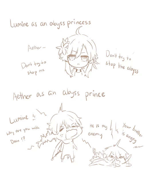 Why I felt like Aether was so angry with us during the scene// Play with English Voice over#GenshinImpact #genshinimpactfanart #aether #lumine 