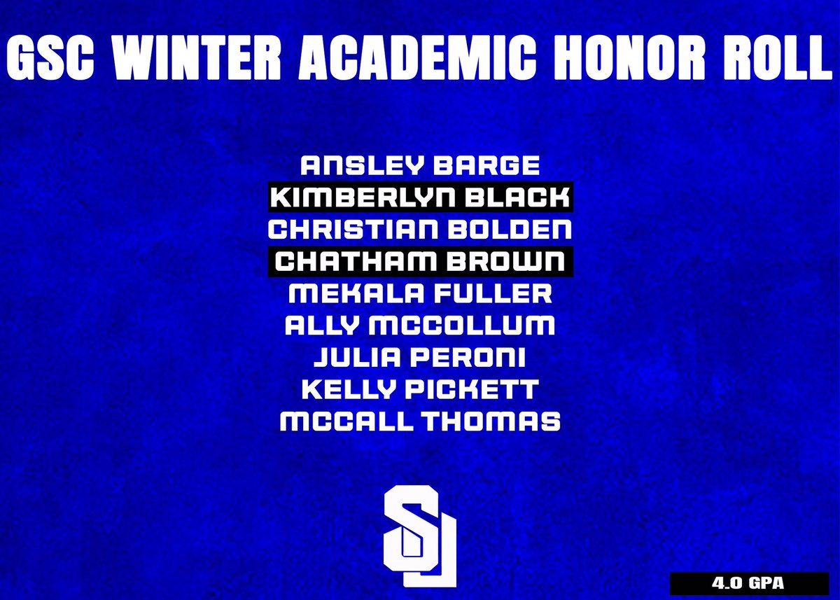 A HUGE congratulations on the following girls who made the GSC Winter Academic Honor Roll! Way to go!! #FLYHAWKS