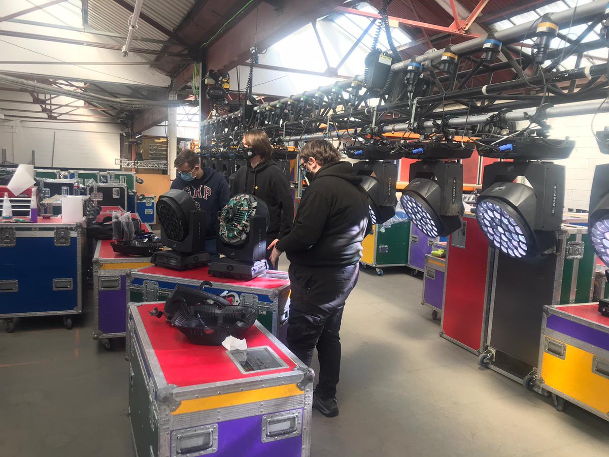 Today it was a pleasure to host Liam and Harry for a tour of the warehouse, before they prepped their lights for the student show at Rose Bruford - look forward to seeing the final show!