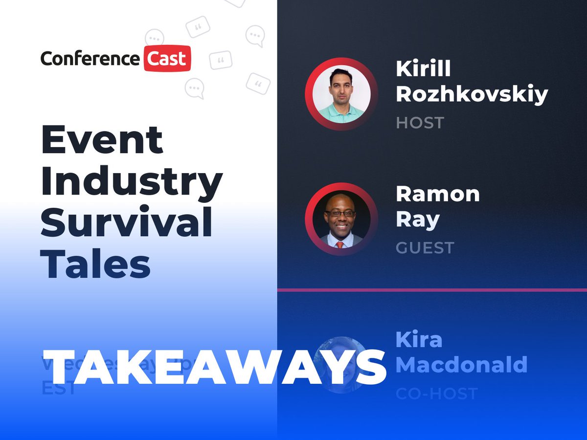 Read on for key takeaways and advice on how to make a virtual event “not average” from our recent conversation with Ramon Ray, Founder, SmartHustle.com, best selling author, in-demand motivational speaker and event host.
bit.ly/3to1t5K
#eventprofs
