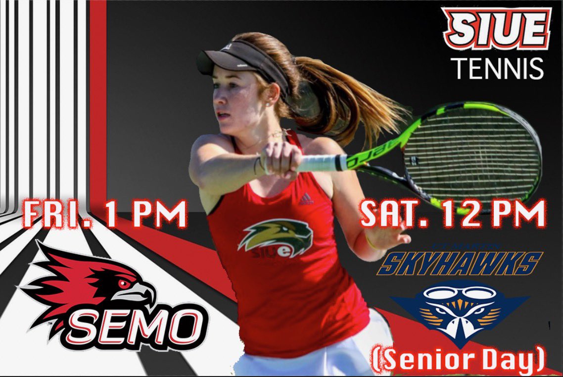 Cougar fans, come join us this weekend on the home courts! #siue #cougarculture #wearecollegetennis