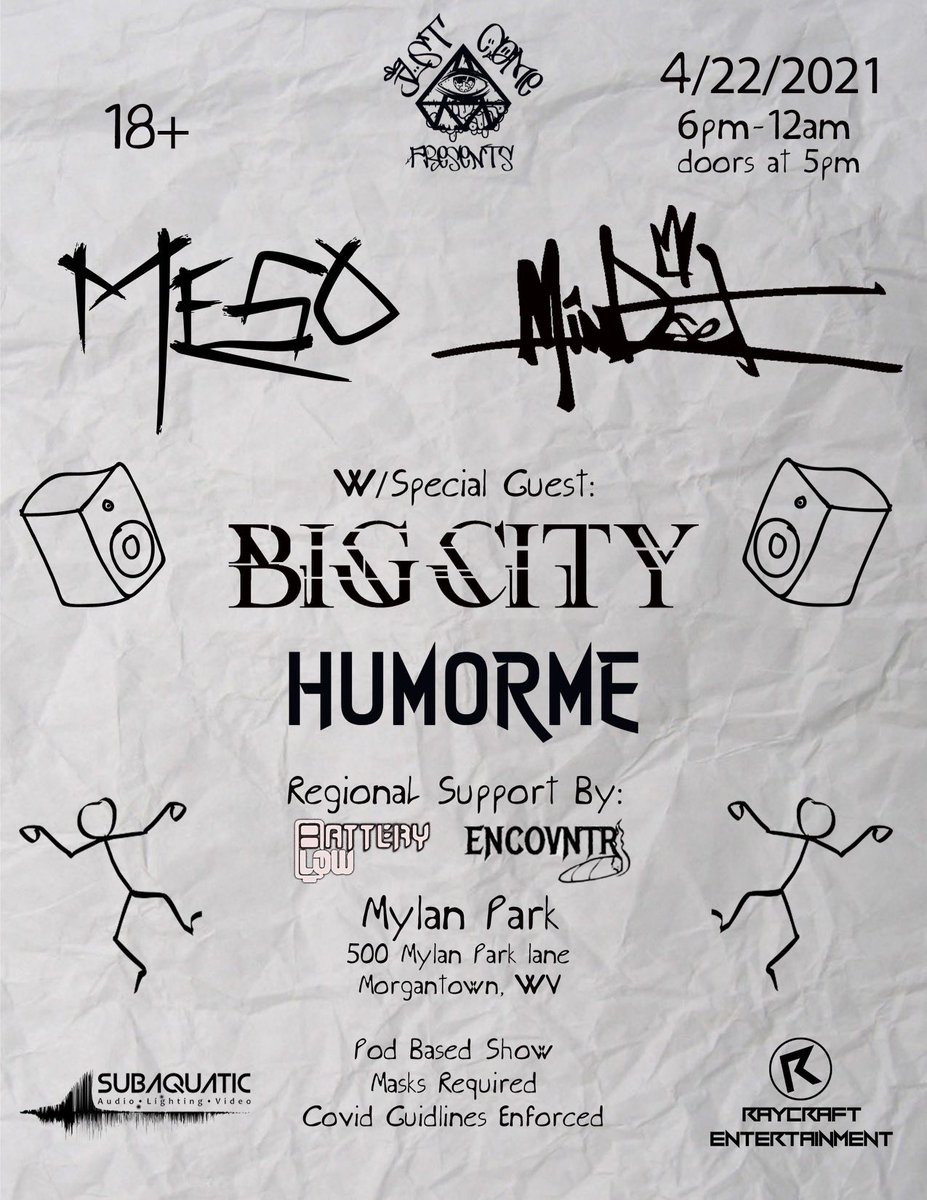 Playing in Morgantown, WV on 4/22! First show in over a year v hype to play all of this new music that I’ve been working on 💥