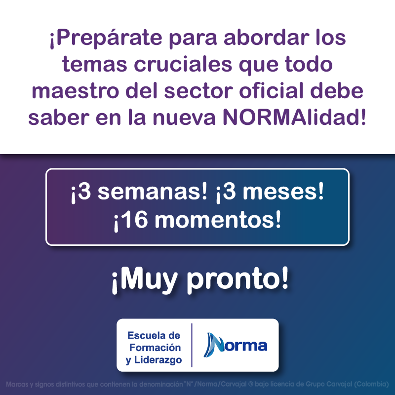 NormaEdiciones's tweet photo. 👨🏽‍🏫📚📲💻👩‍🏫 ¡¡¡Muy pronto!!! 👨🏽‍🏫📚📲💻👩‍🏫

🎊📚📱🎉 #EscuelaDeFormaciónNorma #NuevaNORMAlidad 🎉📚📱🎊 https://t.co/ifwZ8yoYlI