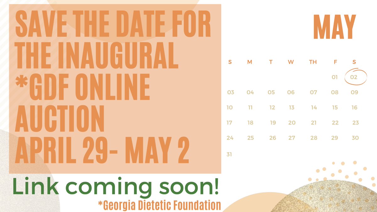 SAVE THE DATE! 

GDF online auction April 29th-May 2nd. Stay tuned for the link! We will update you when it is posted.