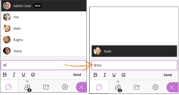 Blackboard's tweet photo. Make the most of Blackboard Collaborate chat using chat mentions. Participate and interact with all participants while fostering conversations. https://t.co/zygaQrmnzk