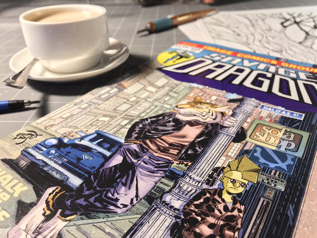 Valade's tweet photo. 258 issues and #SavageDragon by @ErikJLarsen is STILL the best monthly superhero comic money can buy. My kind of Wednesday 😍 Espresso courtesy of @SepulValade09
#CoffeeAndComix #ReadMoreComix #MakeMoreComix @ImageComics @CartoonKayfabe https://t.co/UFXMLso7sB
