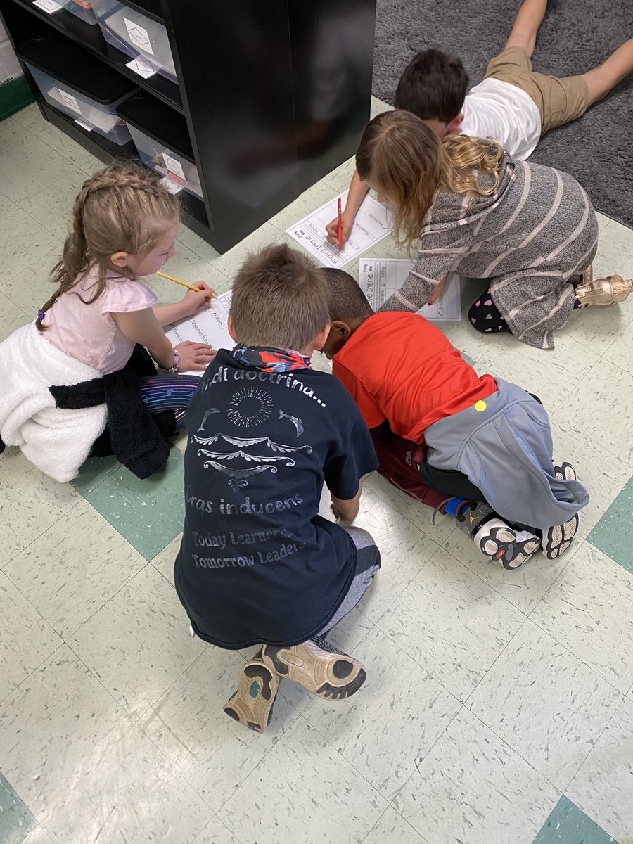 We worked in groups to create story maps about our story Brave Irene.