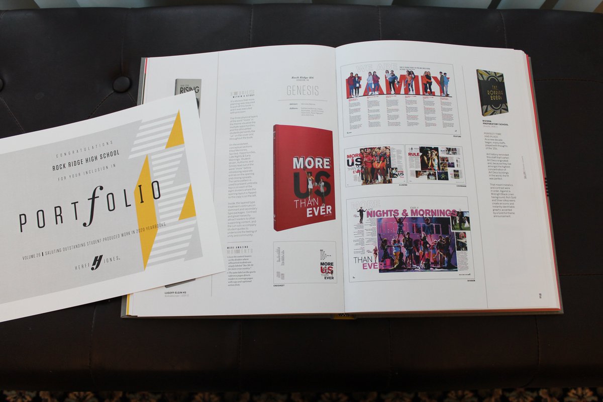 Congratulations to the GENESIS yearbook staff <a href="/RockRidgeHigh/">Rock Ridge High</a> <a href="/RockRidgeYBK/">Rock Ridge Yearbook</a> for having their 2020 yearbook featured in the @HJYeabook 2020 PORTFOLIO. You can view the showcase online at yearbookdiscoveries.com

We will deliver your copy of PORTFOLIO in April. 
#PORTFOLIO26