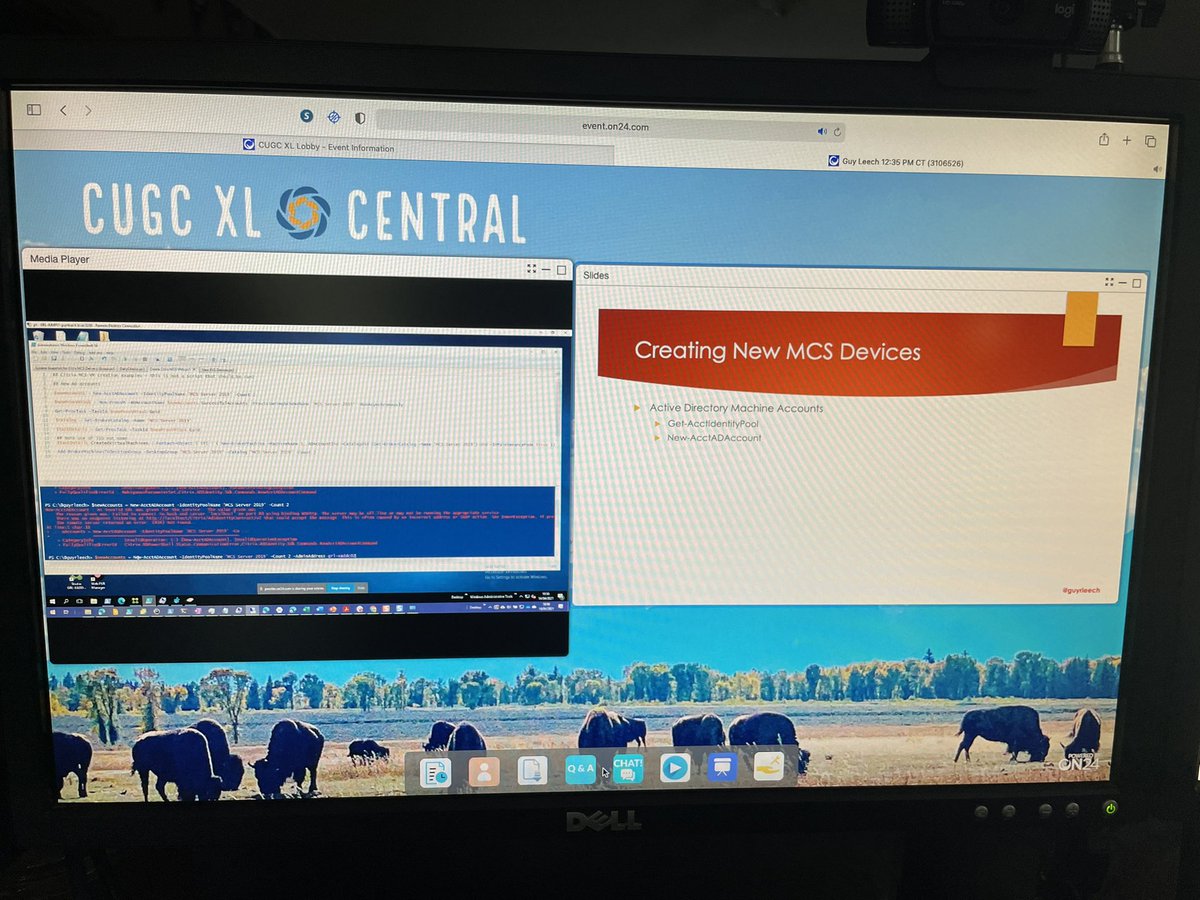 cyber_kater's tweet photo. @guyrleech Teaching how to create new Citrix MCS devices!  Calming PS newbies nerves by teaching how to read PS errors and correct before running!  Great teacher and contributor!  #jumpbox  #myCUGC https://t.co/ibYeI7zan8